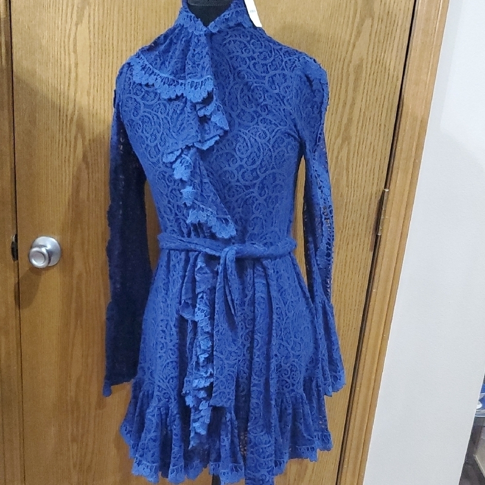Free People Midnight Blue Lace Dress
